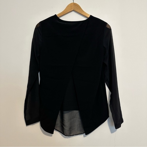 Rag and bone black sheer sleeves shirt - Picture 3 of 9